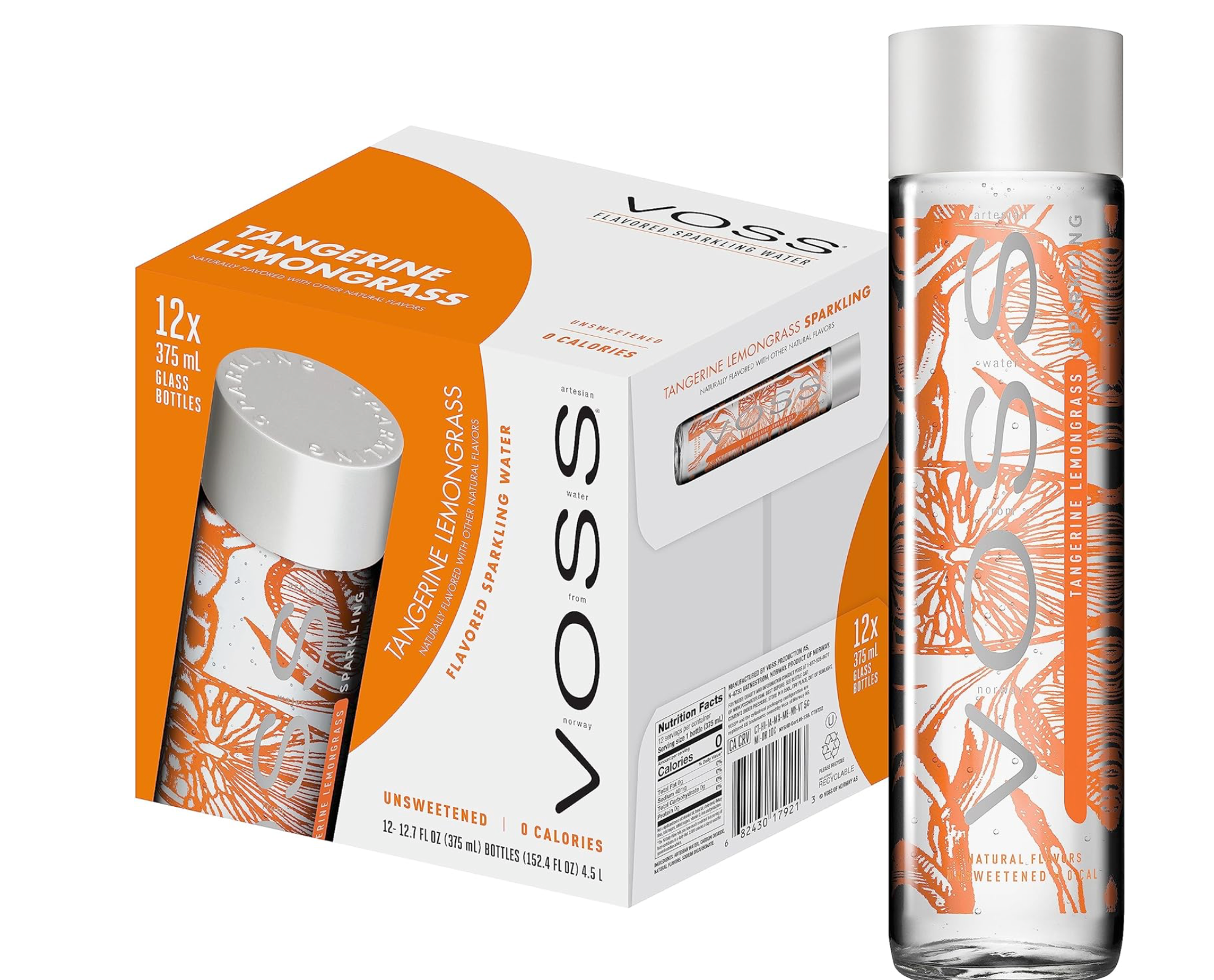 Voss 375ml Tangerine & lemongrass